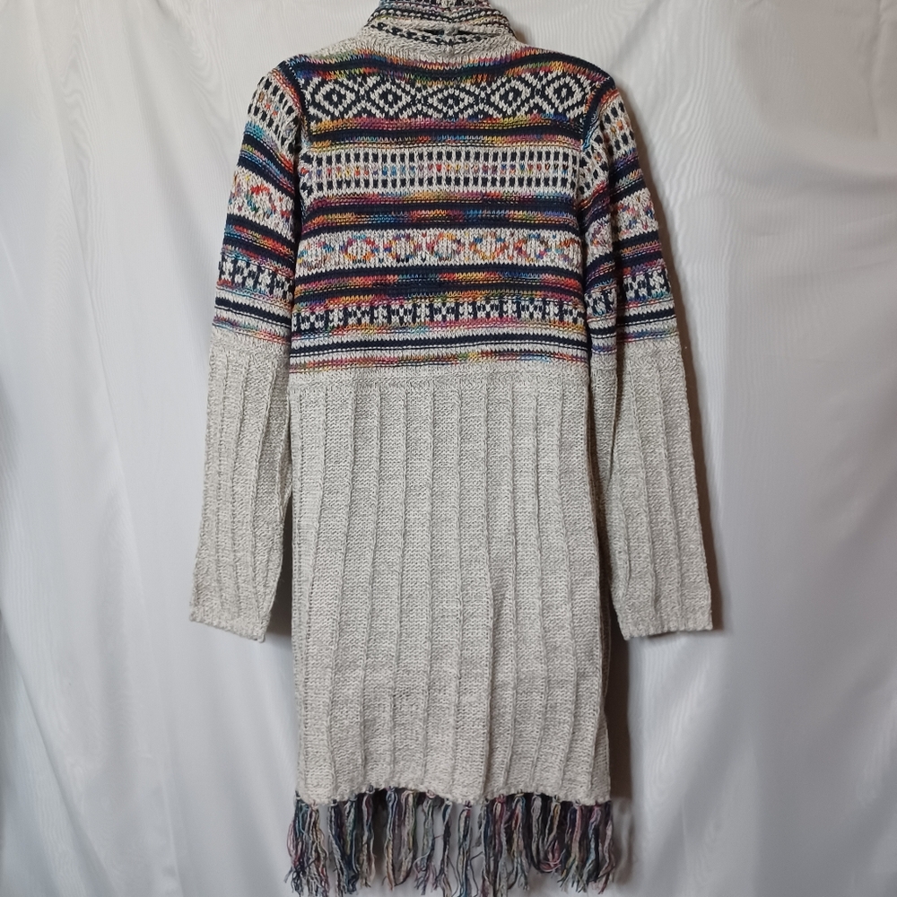 Haptics by Holly Harper Boho Multi-colored Knitted Cardigan. M - Picture 9 of 14
